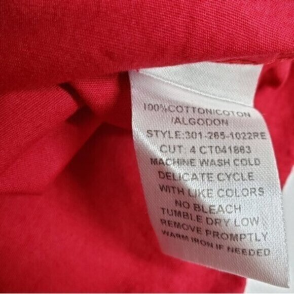 Roper Red Pearl Snap Western Shirt Medium Southwestern Men's Size Medium - Picture 8 of 11